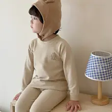 子供用暖かいインナーウェア【極厚・秋用・長袖・パンツ・冬用・ナイトウェア・ベースレイヤー】（セットアップ対応）