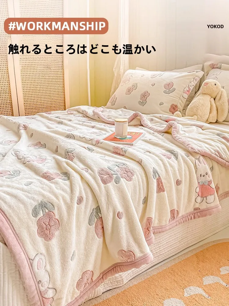冬用ミルクフリースベッドシーツ：厚手で暖かく、子どもも安心の高密度ミルクベルベット3点セット