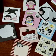 付箋ブロック メモブロック 10デザイン 10枚 オリジナルIPイラスト hohoとにゃんこ 手帳デコ 「HOHO」