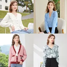 春秋用のスタイリッシュなデザイン女性用トップス【通勤向け・多用途】