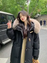 魅力的なデザインの中長ファーコート【あたたかい・膝丈・冬用】