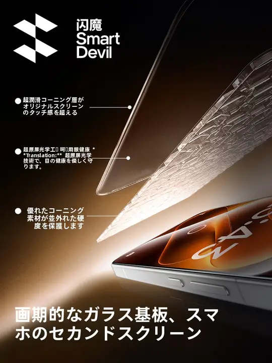SmartDevil スマホ用強化ガラスフィルム AR反射防止 コーニングガラス 画面保護 Xiaomi 18 Pro Max 17 Ultra ライカ 15 対応