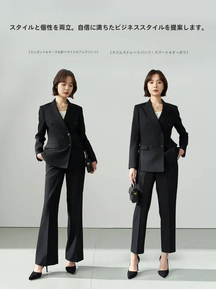 秋にぴったりな女性用スーツジャケット【上質なビジネススタイル・小柄サイズ】【セットアップ対応】