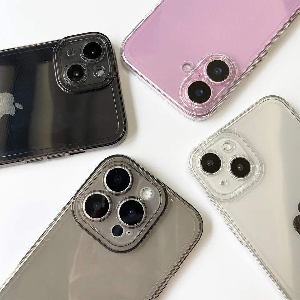 スマホケース 透明 クリア TPU ソフト 全周囲保護 シンプル 無地 iPhone Android対応