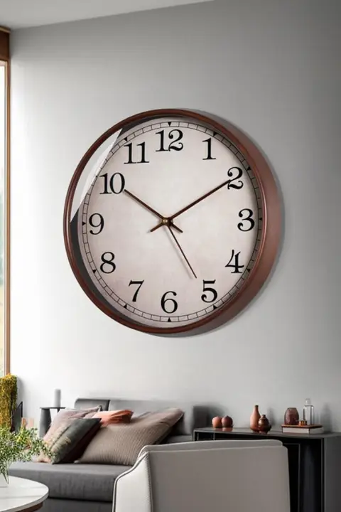 TQJ 洗練されたデザインのローマ風木製壁掛け時計【静音・石英・家庭用】