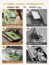 衣服収納ボックス【家庭用・折りたたみ式・蓋付き・仕切り付き】（セットアップ対応）