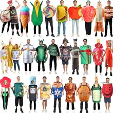 ハロウィン用 大人向け コスチューム【スpongeアップル・苦瓜デザイン】＆パーティー演出用