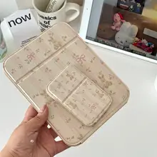 かわいいレースの小さなウサギと花柄の携帯用化粧鏡【カートゥーンデザイン・スタンド式】