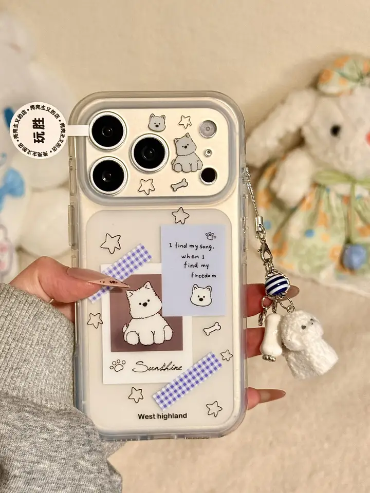 マットな透け感のある星柄デザインのiPhoneケース【フルカバー・女性向け・14PM・15Pro・16・17Pro用】