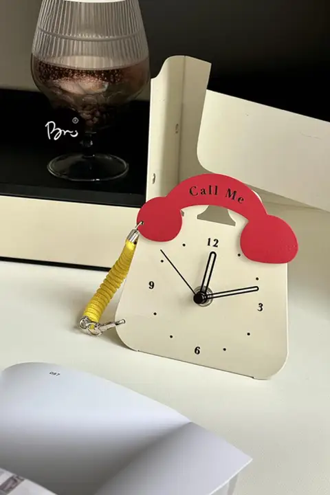 置時計 デスククロック レトロ電話 ヴィンテージ アメリカン風 かわいい インテリア 静音 学生用