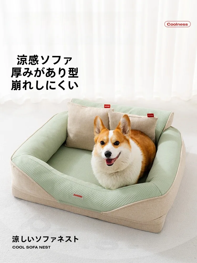 夏用涼感ソファ犬ベッド：四季通用のクールソファが中型・大型犬に適する理由