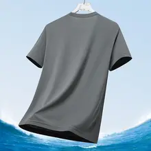 夏用アイスシルク半袖Tシャツ【薄手・ゆったり・速乾性・カジュアル】