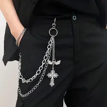 トレンド感溢れる メンズ ウエストチェーン【ヒップホップスタイル・装飾チェーン・ユニセックス】（セットアップ対応）