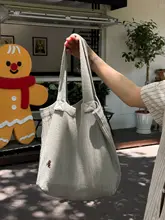 海の生き物刺繍のバックパック【長綿・シンプルデザイン・カジュアル】