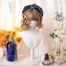 ウィッグ レディース ショート ウェーブ ロリータ コスプレ 栗色 自然 甘め ふんわり