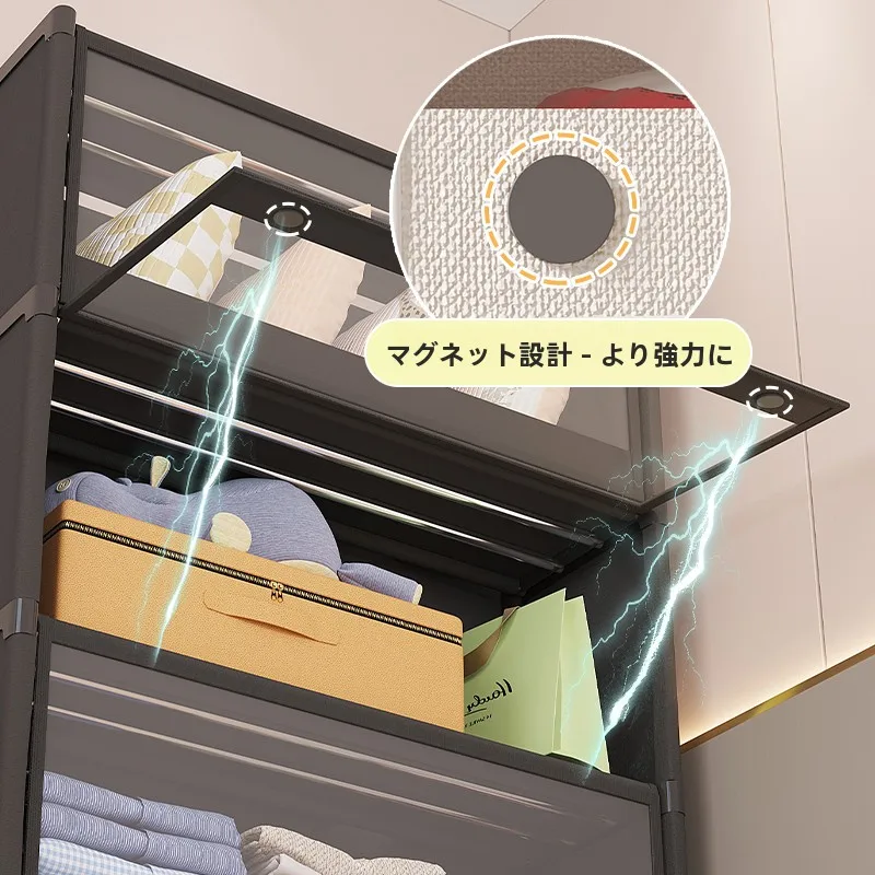 子供部屋の収納配置で活用できる衣服収納キャビネットの実際の使い方