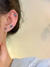 医療用チタン製コイルピアス【スクリュー式・超高級感・女性用・耳骨用】