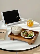 一人用 木製トレー【高級感ある和風・長方形・喫茶店用】