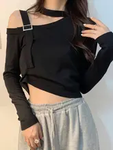 デザイン性の高いジャズスタイルの長袖Tシャツ【ダンス用・女性向け・K-POPファッション】
