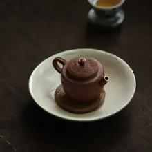 手作り和風陶器 茶盤【シンプルなデザイン・侘寂風】