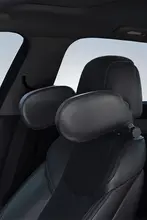 本革製 車用ヘッドレスト【子供用安全座席・助手席用・快適睡眠サポート】