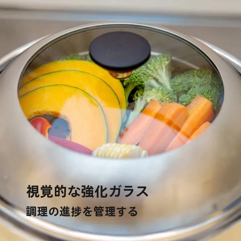 蒸し器 フライパン 304ステンレス蓋付き：家庭用卵蒸し・バンズ用の実用性と耐久性