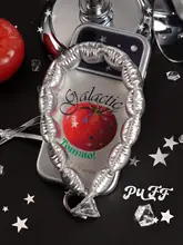 papapashop 高級レザー製 小型ファッション スマホ用ストラップ・キーホルダー