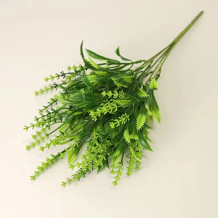 ユーカリとスターフラワーの飾り用プラスチック造花束【単枝・フェンス装飾用】