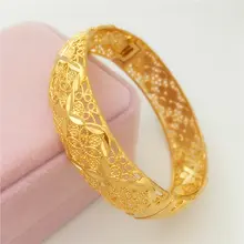 美しいデザインのドラゴンとフェニックスモチーフの金色ブレスレット【ドレスアップ用・華やか】