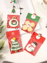 クリスマスクッキー包装袋【自粘式・スノーフlakeデザイン・タムサイズ】