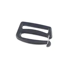 黒い開口日字型フック留め具【加厚素材・バックパック用・穴あけ不要】