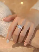 秘蓝の三生石リング【高級感あるプラチナコーティング・シルバー製・結婚用・魅力あふれるデザイン】