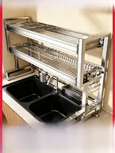 ステンレス水槽用置物架【多機能・シンク上部用・皿や器の収納】