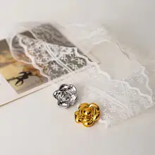 金属製ミニボタン【凹凸面・金銀色・女性用シャツ用予備手縫いボタン】