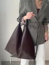 高級感のあるシンプルなトートバッグ【女性用・大容量・秋冬用・ソフトレザー】