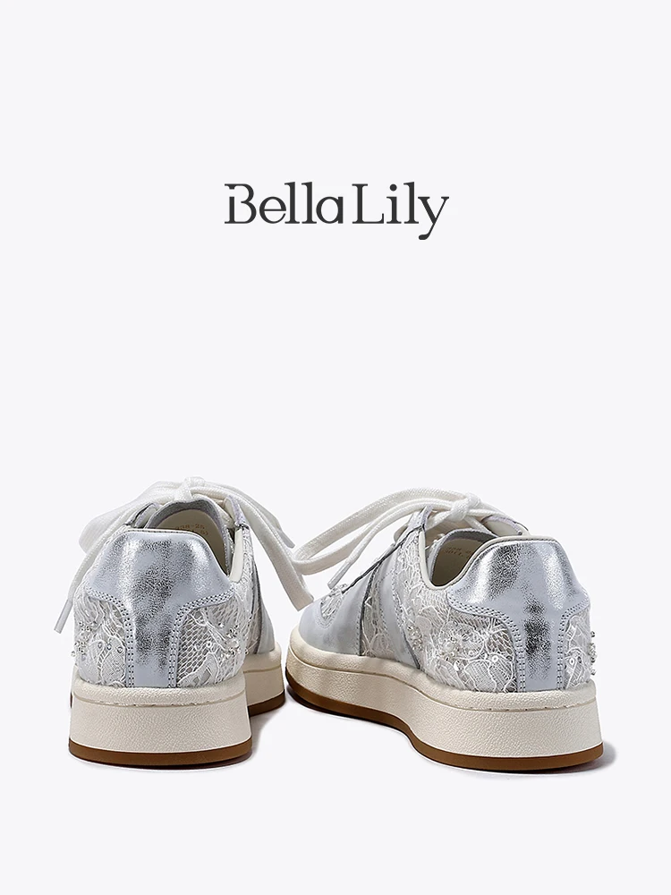 レースアップスニーカー レディース：Bella Lilyの軽量調整型カジュアルモデルが提供する歩きやすさとフィット感