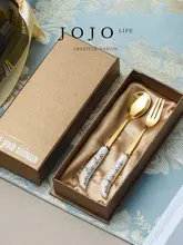 曲線デザインの陶器製ステーキナイフとフォーク【創造的な軽奢スタイル・家庭用】（セットアップ対応 ）
