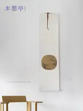 新中式 山水巻物掛け軸【高級装飾画・手作り・アート古画】
