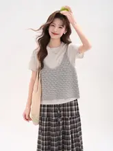 菠萝模様の粗編みキャミソール【春夏用・重ね着に最適】