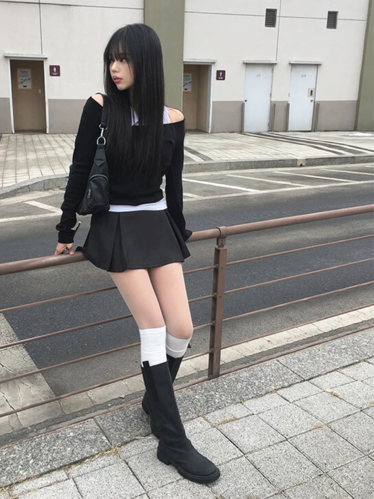 きれいめコーデで悩むあなたに、1着で解決する「オフショルダー風トップス＋ハイウエストスカート」は？