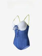 APOTCARE 保守的なデザインのセクシーなバックオープン水着【オシャレなビーチリゾート用・女性用】