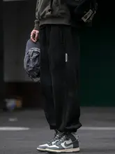 スウェット ジョガーパンツ メンズ ルーズ 大きいサイズ ロゴプリント ヴィンテージ加工 秋冬 ストリート 着回し