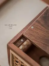 高級感あふれるデザイン！木製ラタン製ティッシュボックス【リビング用】
