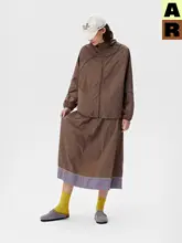 コントラストカラーのUVカット半身スカート【アウトドア用・春夏シーズン】（セットアップ対応）