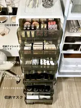 引き出し付きメイクアップ収納キャビネット【ネイルポリッシュ・アイロン製・化粧品整理用】