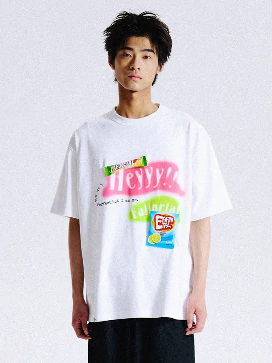 ユニークなデザインの立体プリントTシャツ【ルーズフィット・短袖・趣味テーマ】（セットアップ対応）