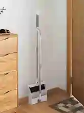 折りたたみ式ほうきとちりとりのセット【マグネット留め・柔らかい毛】（セットアップ対応）
