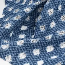 デザイン用上質デニム生地【レースコンビ・DIY用・ハンドメイド】