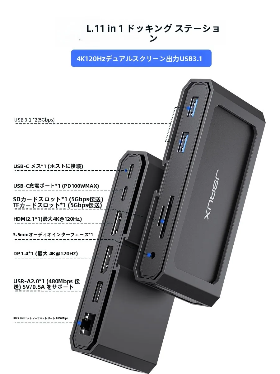 Steamdeck対応のType-C拡張ドック：多ポートUSB接続でゲーム機の性能を最大化