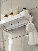 穴あけ不要の壁掛け収納ラック【洗面所用・バスルーム収納・洗面台用】